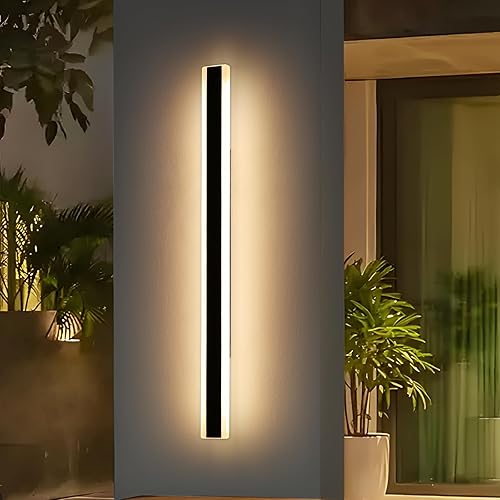 Miniatura 8 de Apliques de pared regulables para exteriores de 71 pulgadas con control remoto, modernos montados en la pared con 3 colores (3000 K4500 K6000 k),