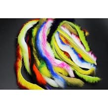 Tigofly 10 colors Double Color Rabbit Zonker Strips 4.5MM Width Steelhead Bass Streamers Fly Tying Materials
