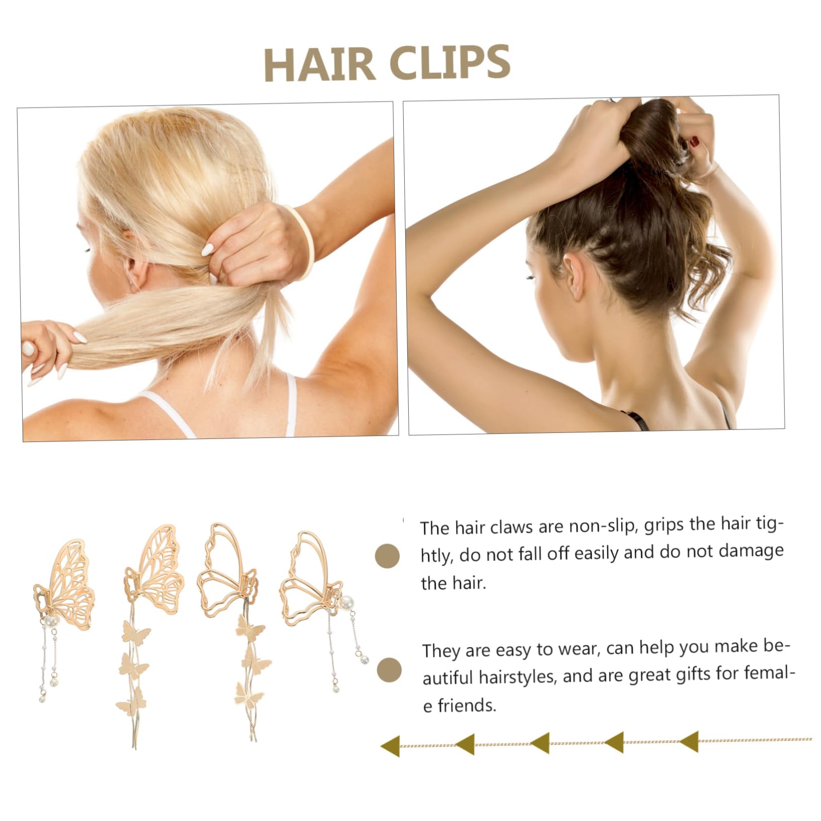 Healeved 12stücke Teiliges Schmetterlings Haarklammern Für Frauen Rutschfeste Haarspangen Für Frisuren Bad Makeup Und Eleganten Look Aus Robustem Legierungsmaterial