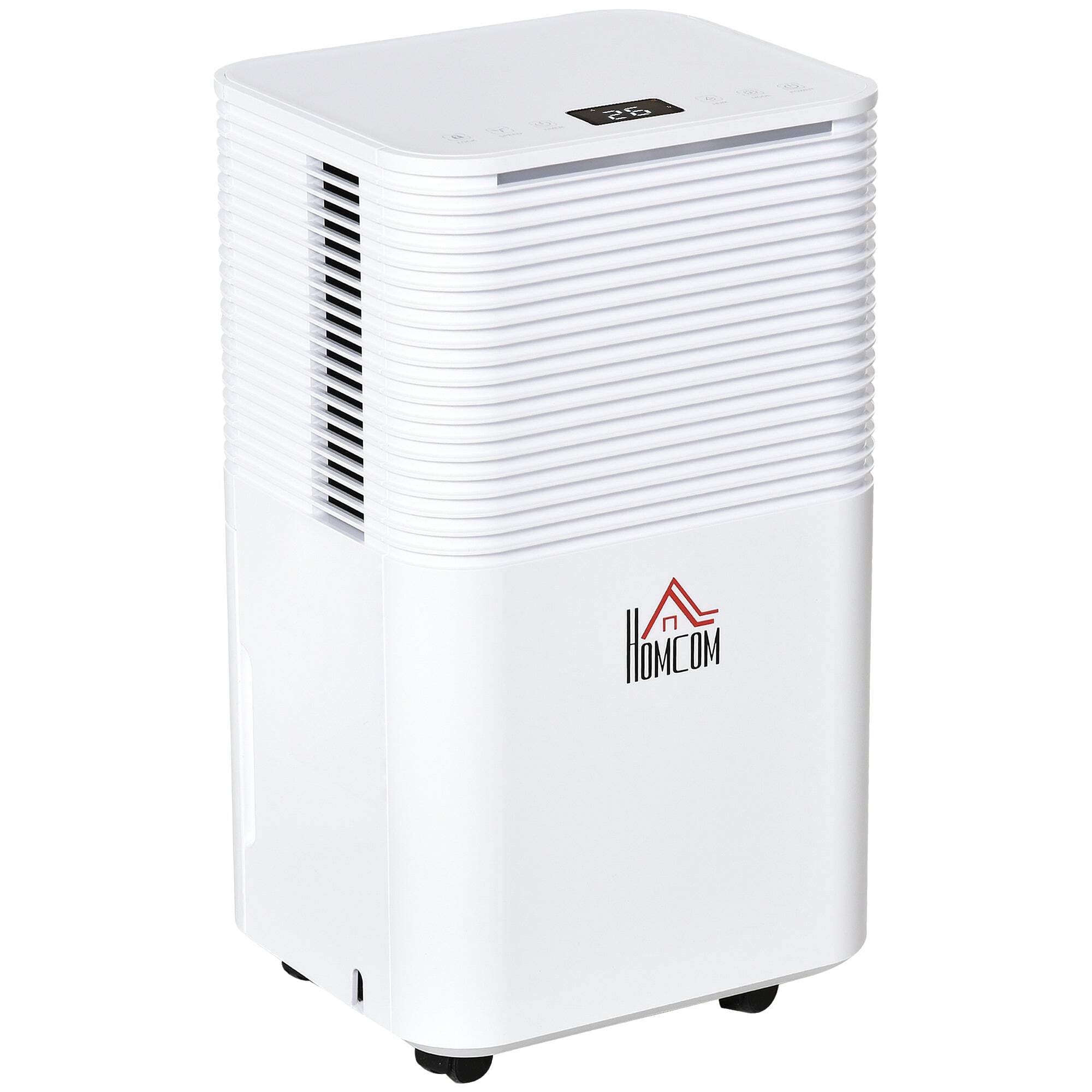 HOMCOM 10L/Day Dehumidifier with 2L Water Tank, Laundry Drying, 24H Timer