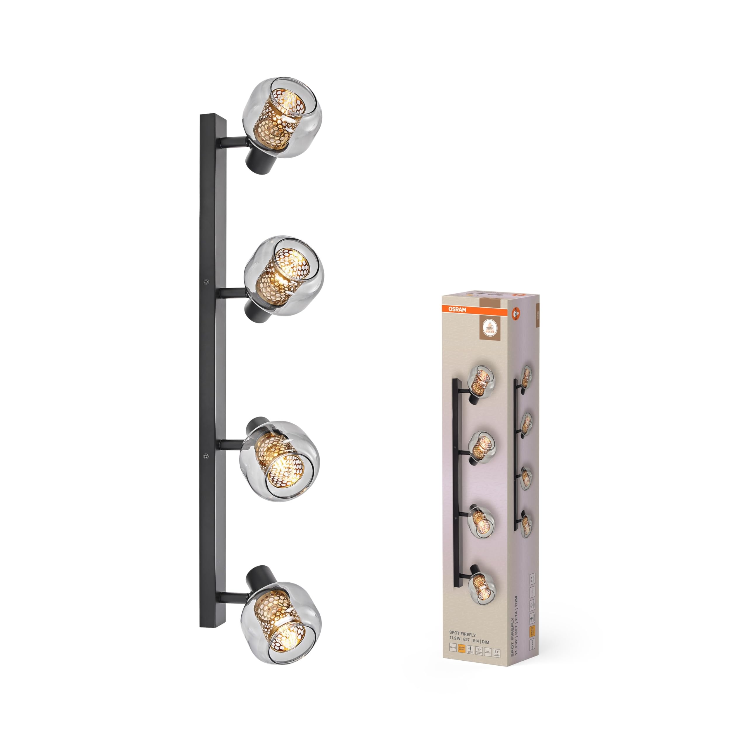 Osram DECOR Spot Firefly Applique murale, 4 x 2,8 W, E14, 1000 lm, 2700 K,