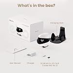 Indoor Security Camera EBO Air 2: 2K Pet Camera, Movable Home Security Camera, Custom Facial Expression, Auto-Recharge, Battery-Operated, 2-Way Talk, Night Vision, 32GB Memory Card(Dove White) | Family Companion with Whole-Home Mobility, Custom Pixel