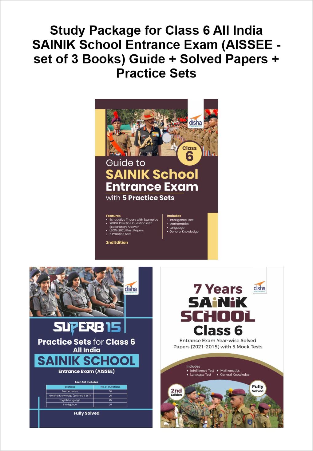 Combo (3) Sdy Pkg 6th Sainik School 740 -Set of 3 books