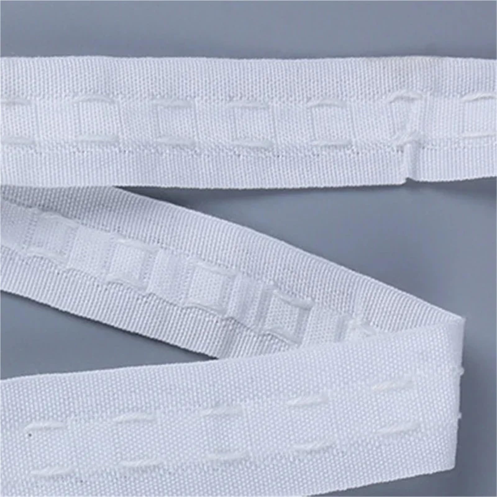 Rufflette pour Rideaux Bande plissée for Rideau supérieur à œillets Blancs, Accessoires for Tringle Poche(30mm Width,26 Meters)