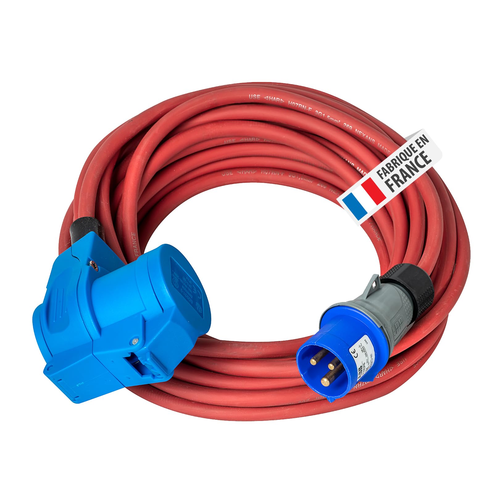 Brennenstuhl - Extensor eléctrico para autocaravanas, Barcos, Tiendas ambulantes (15 m H07RN-F 3G1,5, Exterior), Fabricado en Francia