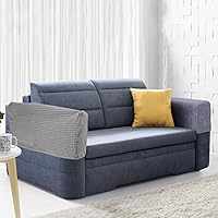 Vista 5 de BESPORTBLE 2 fundas elásticas universales para reposabrazos de sofá, protectores de brazo de forro polar, lavables a máquina u oficina, reclinable
