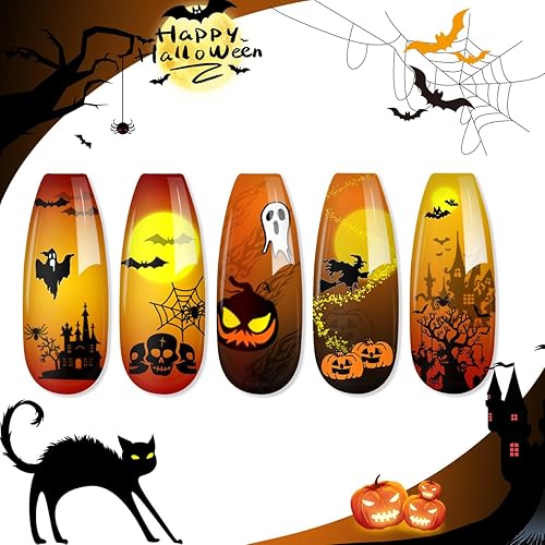 Miniatura 3 de Biutee Juego de placas de estampado de uñas, 10 piezas de decoración de uñas, raspador, caja de regalo, kit de plantilla de sello de uñas, flor de