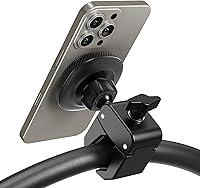 Vista 9 de OQTIQ Soporte para teléfono para bicicleta de ejercicio Peloton, abrazadera resistente y soporte magnético fuerte de 17 N54 para cinta de correr