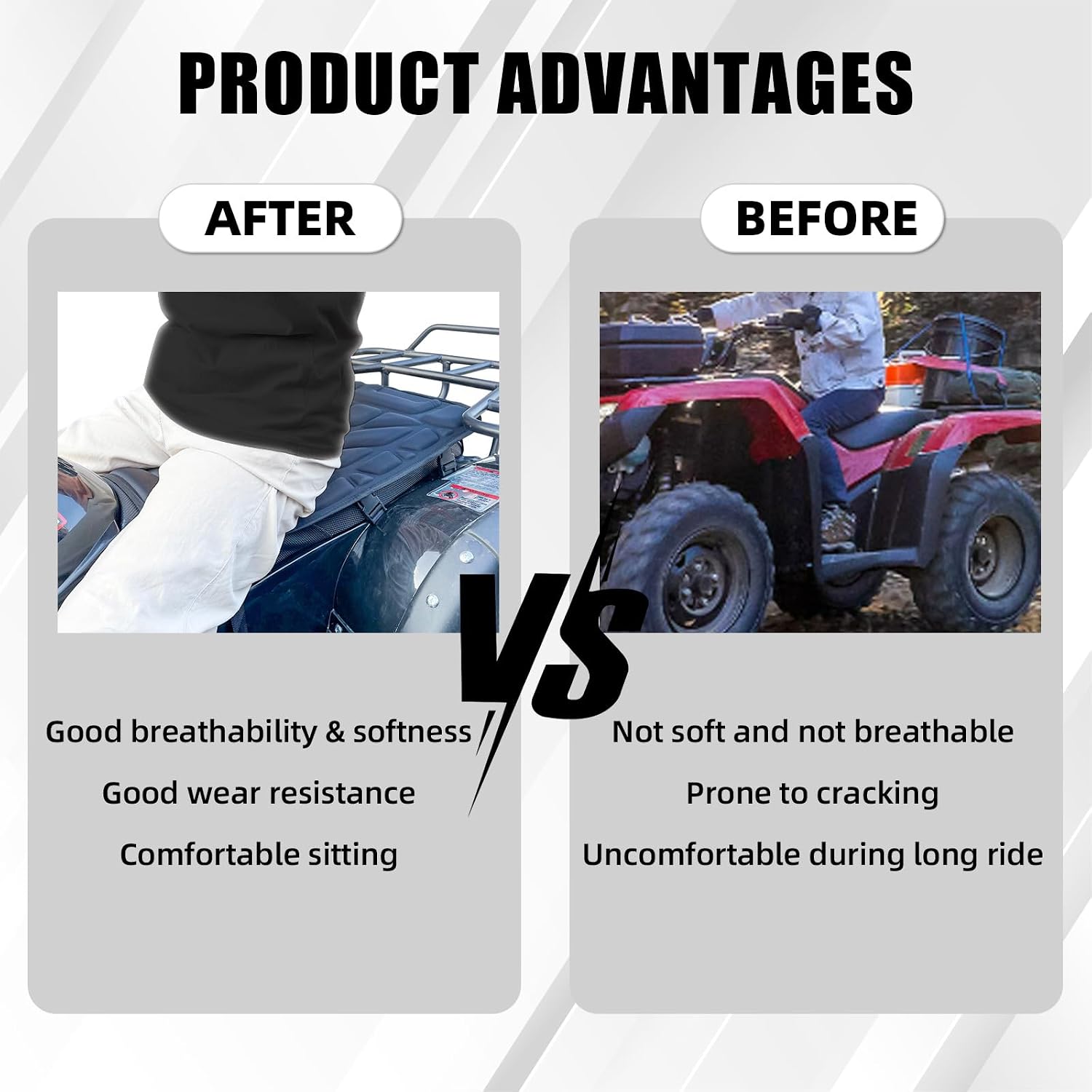 Air Seat Cushion Padded Seat Cover Cooling Breathable 3D Mesh Universal for ATV Motorcycles