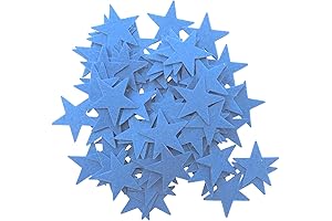 Playfully Ever After 1.5 Inch Felt Star Stickers in Azure Blue