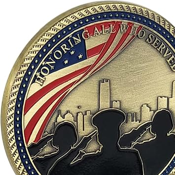 US Military Veteran Challenge Coin to Honor The US Veterans