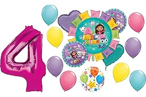 Gabby's Purr-fect 4th Birthday Celebration Balloons