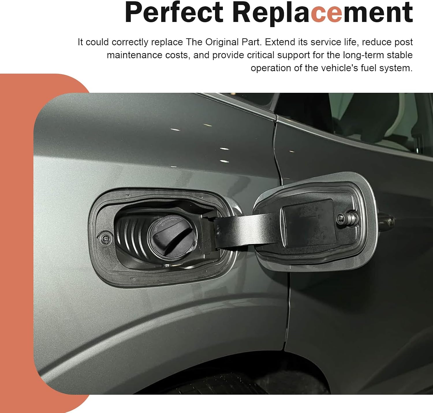 Fuel Tank Cap, Leak Prevention Fuel Cap Replacement for OEM #31392044 30769237, Compatible with Volvo C30 XC60 XC70 XC90 V50 V60 V70 S40 S60 S80 (Black)