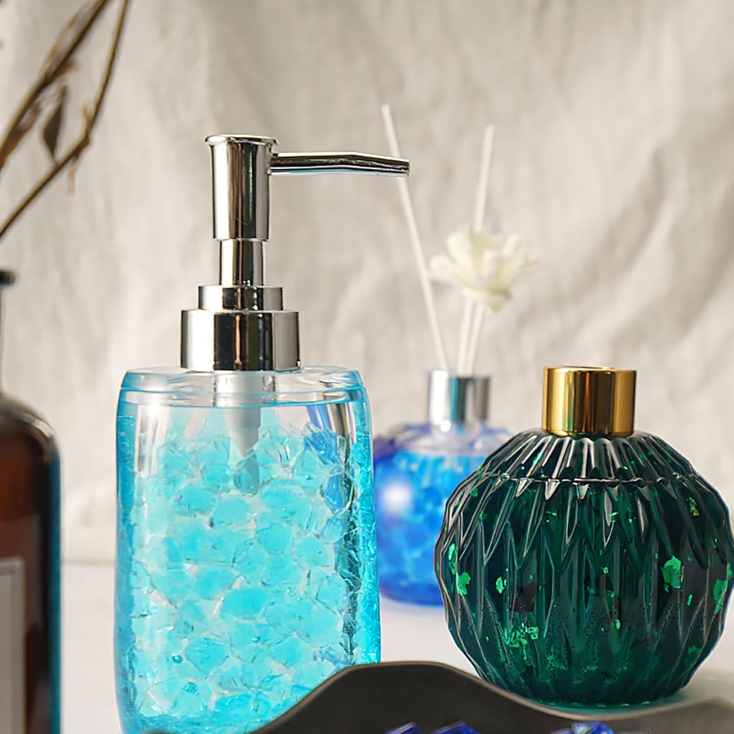 Silicone Soap Dispenser - Resin Molds, Kitchen Dishwashing Liquid Dispenser, Aromatherapy Diffuser, Ideal for Bathroom Decoration (B)