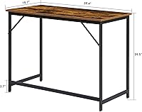 Vista 3 de ivinta Escritorio para computadora, escritorio industrial para oficina en casa con marco de metal, estación de trabajo de 40 pulgadas para espacios