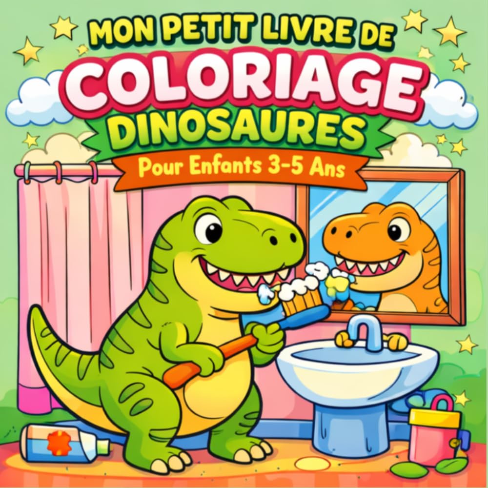 Mon petit livre de coloriages dinosaures: Livre de coloriage pour enfants 3-5 ans