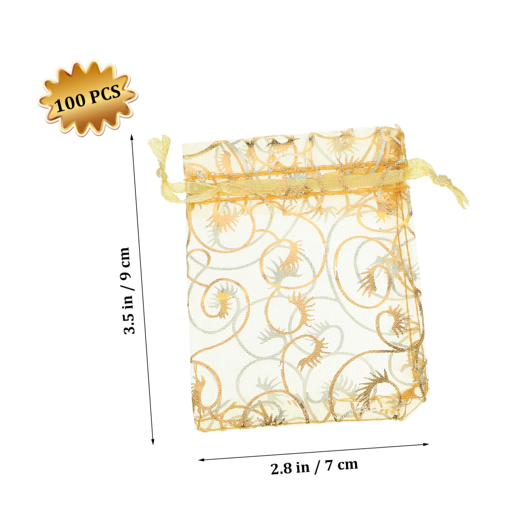 FOMIYES 10 Sets Mesh Schmuckbeutel Organzabeutel Für Hochzeitsfeiern Süßigkeitenbeutel 100 Stück * 10