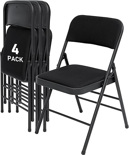 SEALAMB Sillas plegables (negro, 5 piezas-silla plegable de plástico)