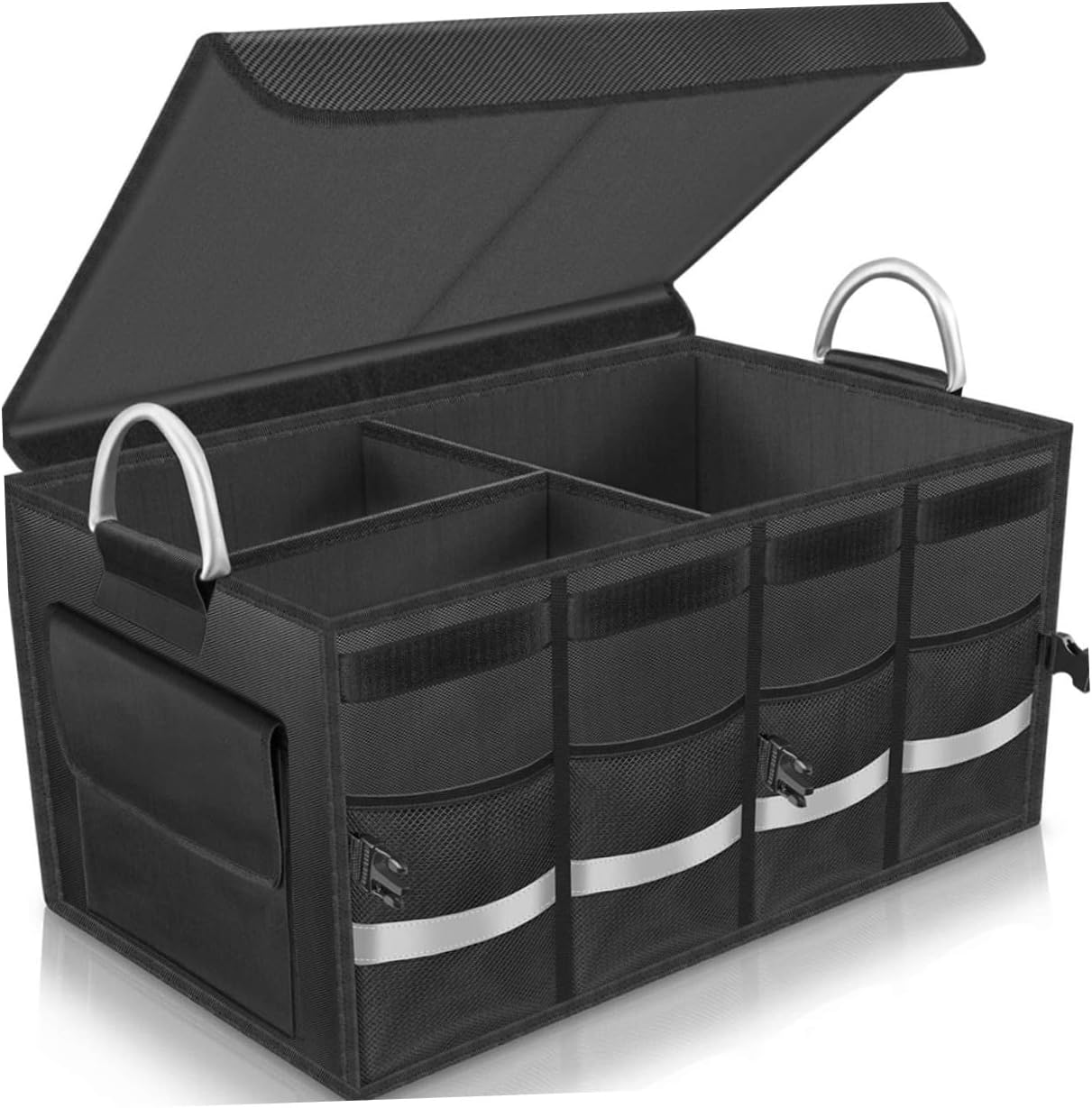 Car Trunk Organizer Foldable Storage Box Black Collapsible Car Supplies Trunk Storage Organizer for Vehicle Interior Automotive Accessories