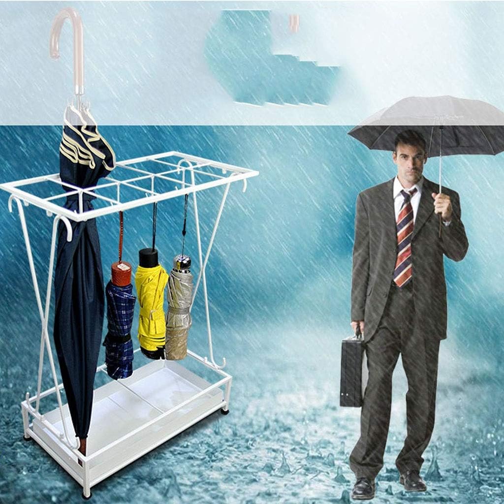 Metal Baseball Rack, Umbrella Holder with Thickened Steel Base, Metal Removable Drip Tray, Stable