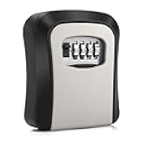 Key Lock Box, Combination Lock Box Wall Mounted Waterproof Key Storage Lock Box for Outdoor & Indoor 5 Keys Capacity Re-Settable Code