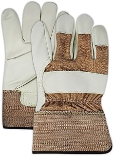 MAGID TB525E-XL DuraMaster TB525E Select Cow Grain Leather Palm w/PE Cuff, 2XL, Brown , XL (Pack of 12)