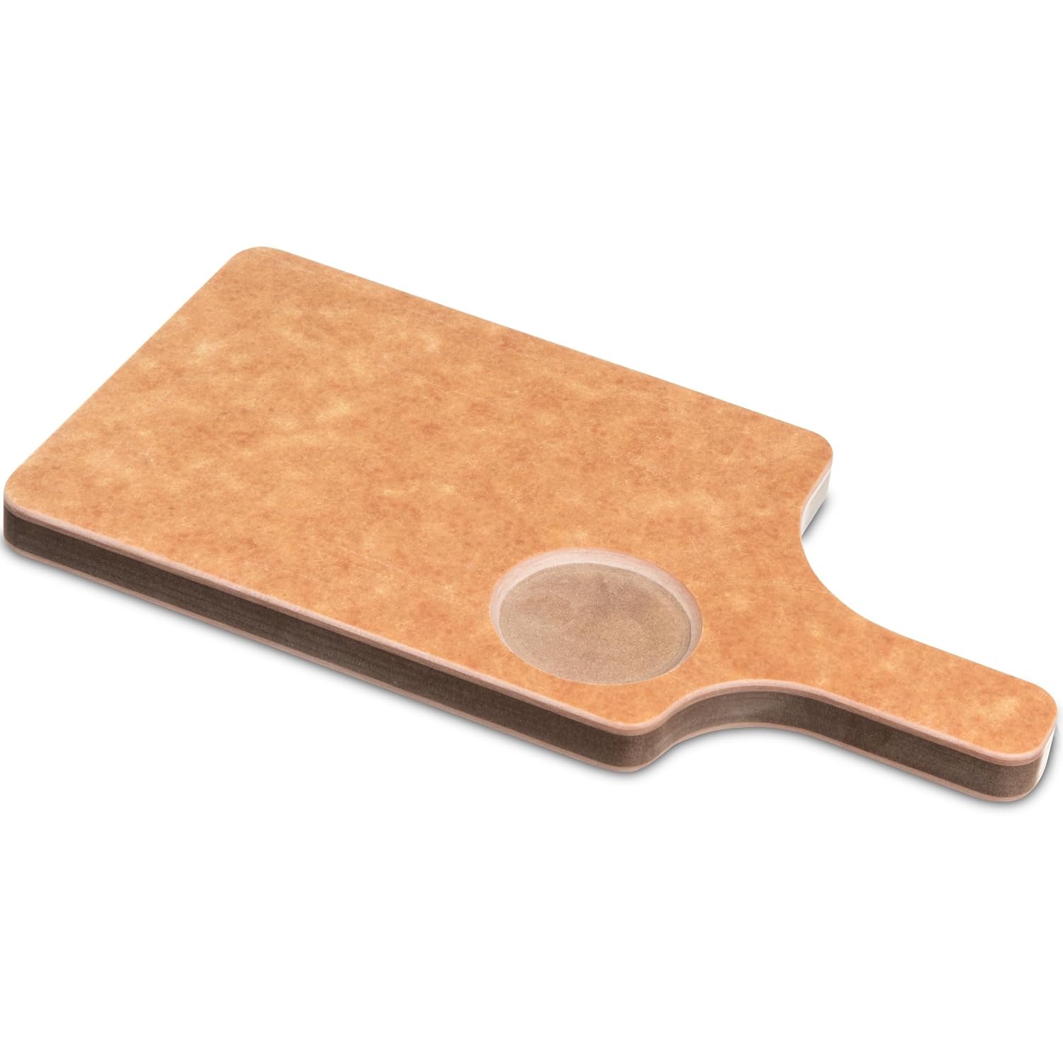 San Jamar TC7503 Tuff-Cut High Tech Resin Bread Board with 4" Handle and Butter Well, 6-1/2" Width x 8-1/2" Height x 3/4" Depth