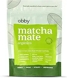 Obby Erva Mate Premium - Estilo Matcha - 60g - Energia Limpa, Super Antioxidante, Sustentável - Versátil para Bebidas e Receitas