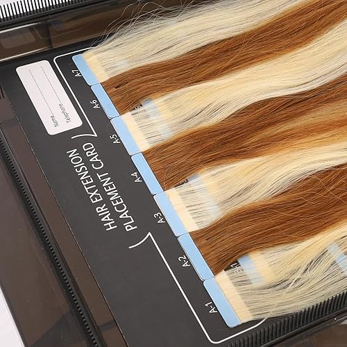 Miniatura 3 de GlamorDove Cinta en el kit de herramientas de extensión de cabello, tarjeta de papel, tablero de colocación de extensión de cabello, rollo de 3
