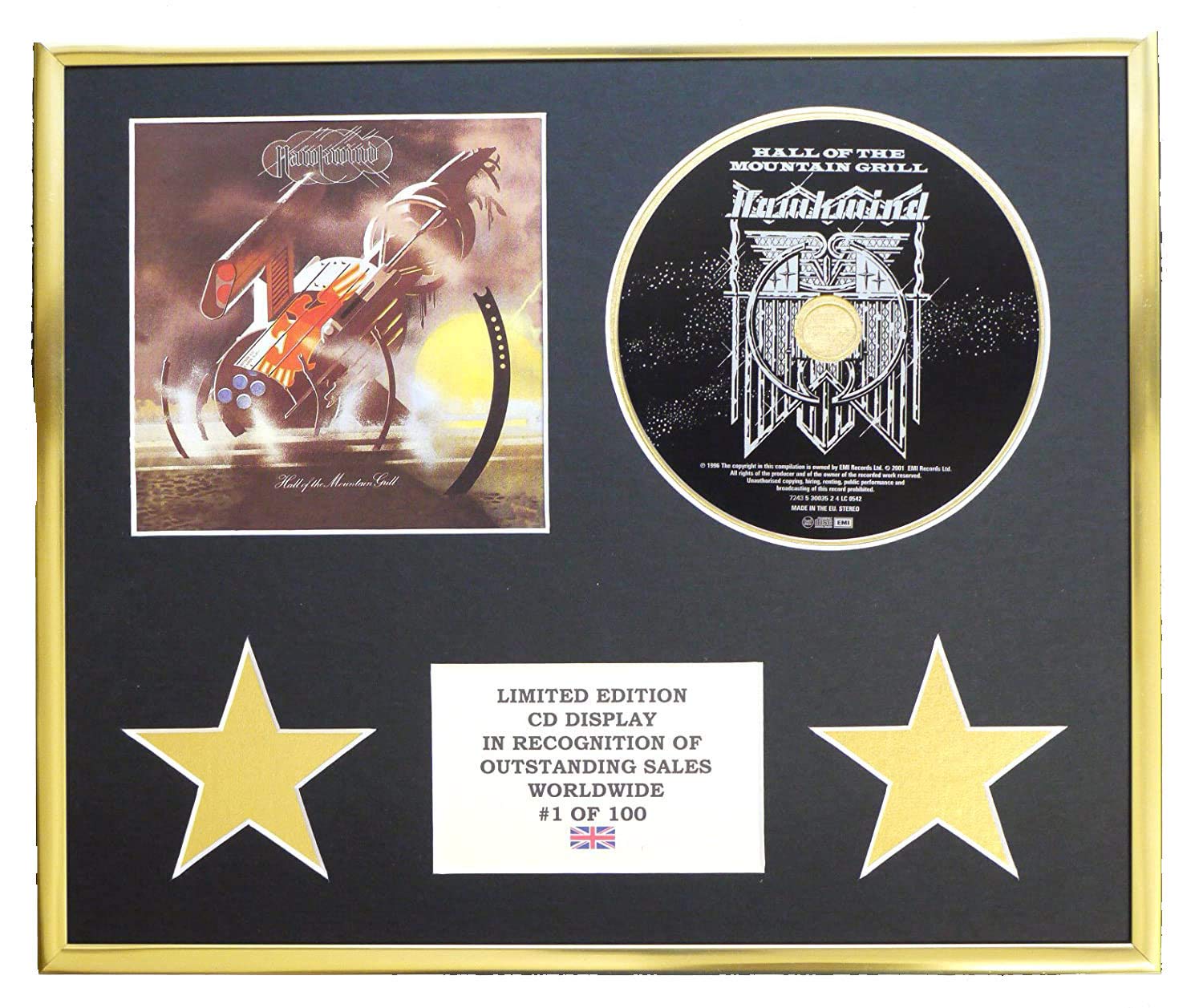 HAWKWIND/CD DISPLAY/LIMITED EDITION/COA/HALL OF THE MOUNTAIN GRILL