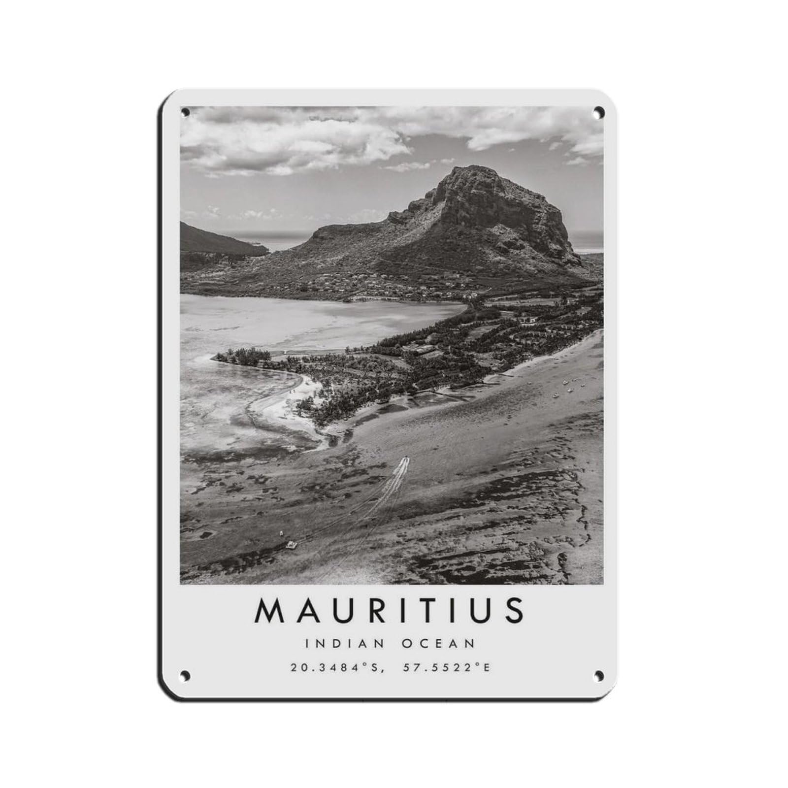 Mauritius Travel（17） Tin Sign Vintage Metal Pub Club Cafe Bar Home Wall Art Decoration Poster Retro 12x16inch(30x40cm)