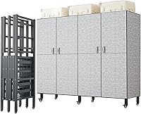 Vista 1 de Foldable Portable Closet Wardrobe on Wheel 2000Ibs Heavy-Duty Clothe Rack with Cover Freestanding Metal Clothing Rack Armoire Storage System Rolling