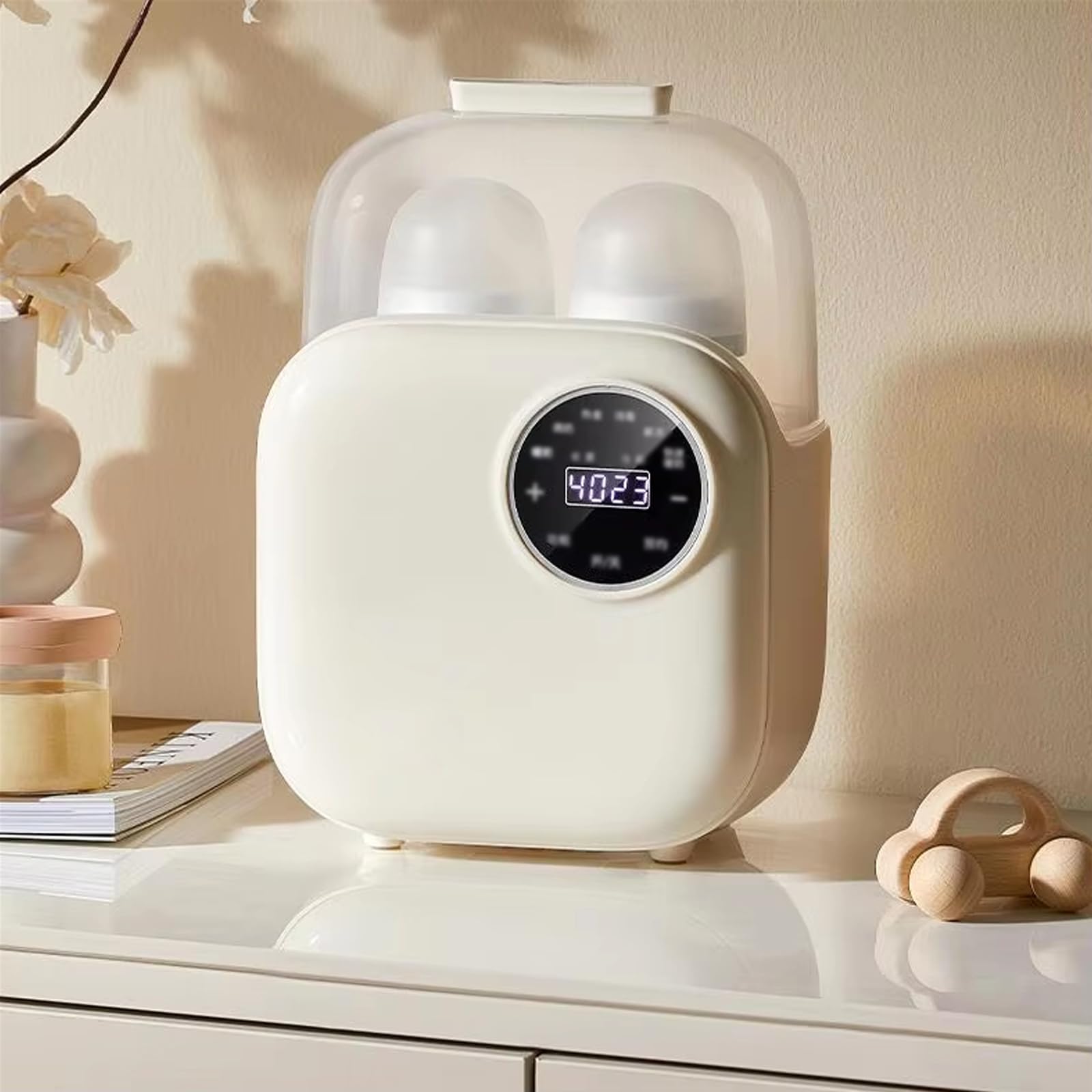 Chauffe-biberon, chauffe-biberon pour lait maternel, mode constant 24H, biberon électrique à vapeur, écran LCD, contrôle précis de la température, chauffer les aliments, décongeler, chauffe-biberon