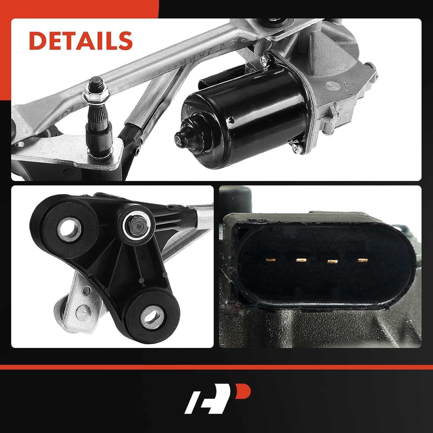 A-Premium Front Windshield Wiper Motor and Linkage Assembly Compatible with BMW Vehicles - E60 528i xDrive/525i/525xi/528i/528xi/530i/530xi/535i/535i GT/535i xDrive/535xi/545i/550i, E63 M5/650i/645Ci