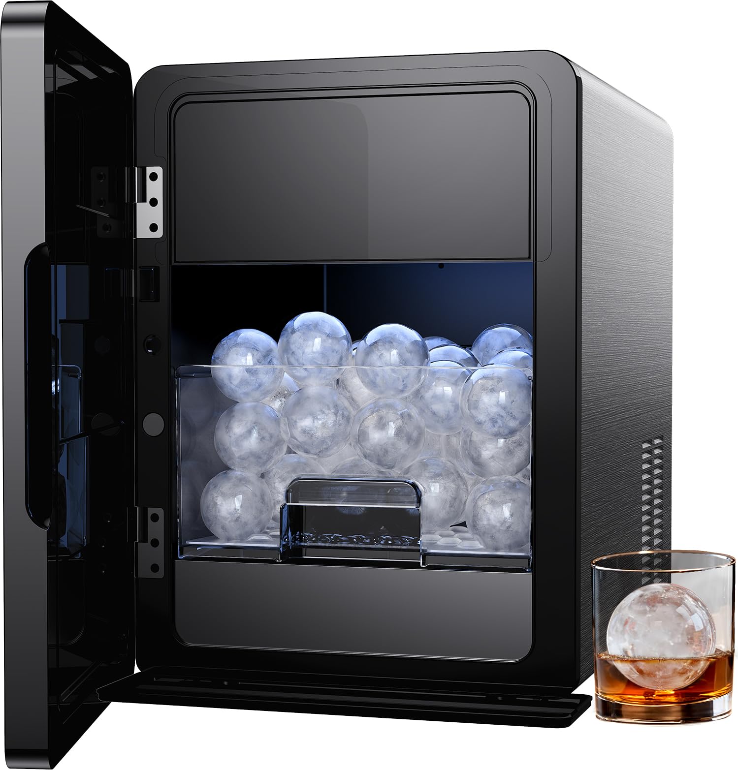 Silonn 2″ Sphere Ice Maker, Clear Ice Ball Maker with Slow-Melting, 4 pcs in 35 Mins, 144 pcs/Day, Crystal Sphere & Rapid Sphere Technology, Self-Cleaning Ice Maker Countertop Ideal for Whiskey