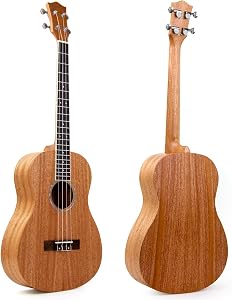 Kmise Baritone Ukulele 30 Inch Mahogany Ukelele 4 String Hawaii Guitar Uke G-C-E-A from Kmise