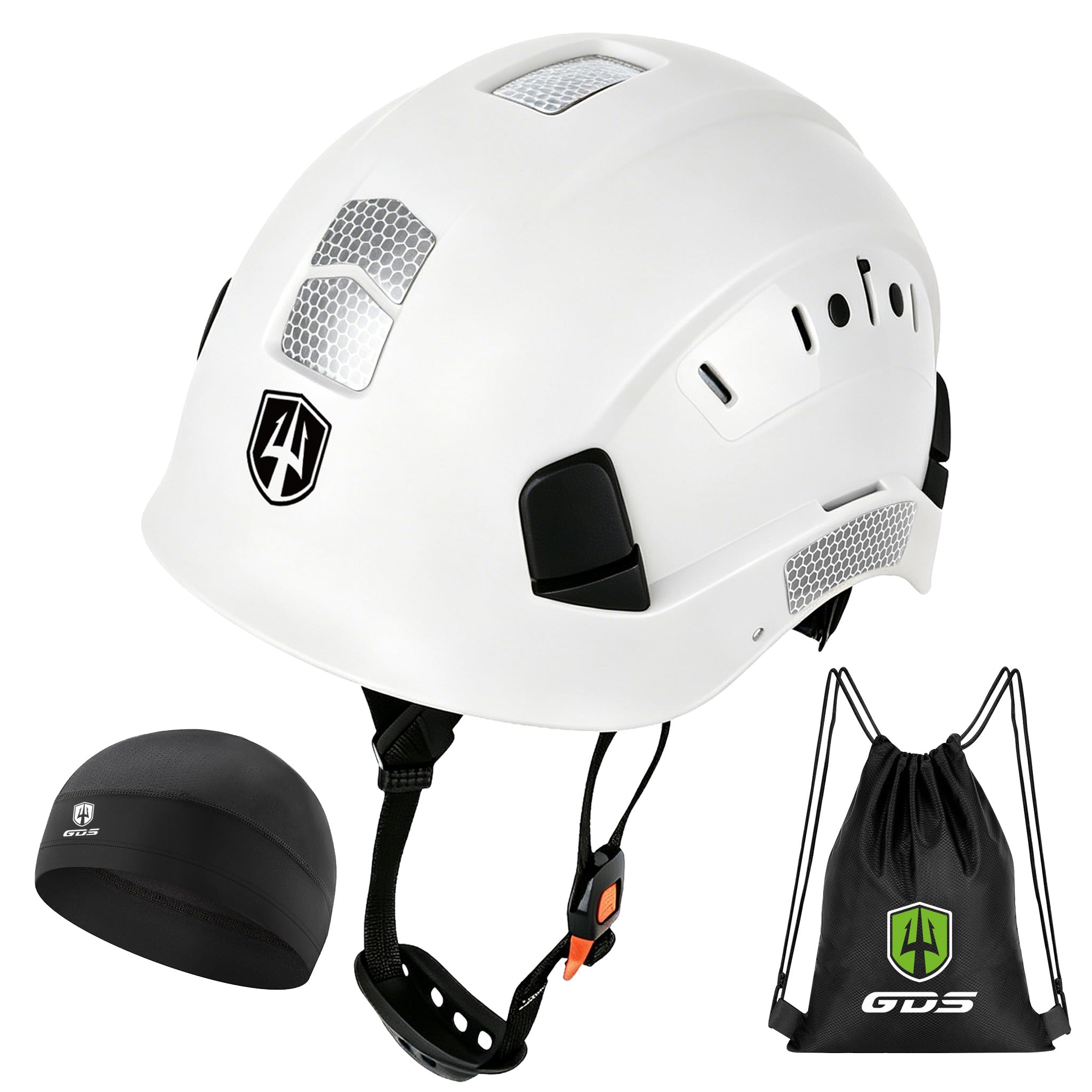 GREEN DEVIL Mervex Vent Casque de sécurité EN 397 | Casque de travail en ABS avec suspension à 6 points | Ventilé | Réglage d'une seule main 53-63 cm | Pour la construction et l'industrie