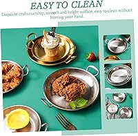 Vista 7 de Amphora snack plate acero inoxidable niños platos aperitivo plato plato plato metal servir platos platos cena acero inoxidable bandeja círculo