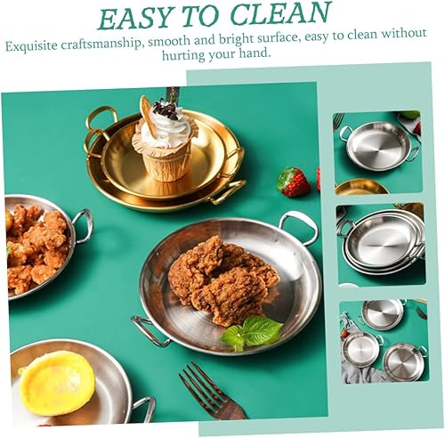 Miniatura 7 de Amphora snack plate acero inoxidable niños platos aperitivo plato plato plato metal servir platos platos cena acero inoxidable bandeja círculo