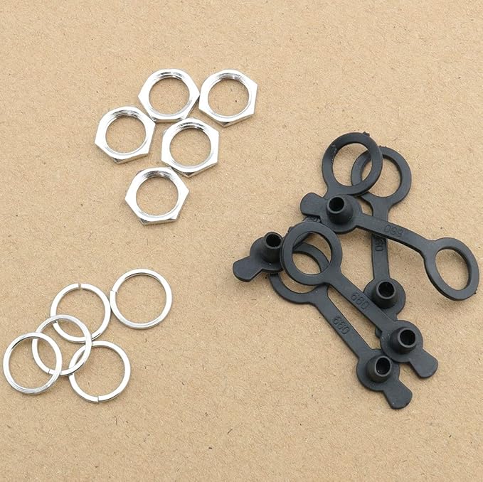 5 Paquetes Conector Jack DC 5.5x2.1mm Hembra Panel con Tapa Polvo miniatura 4