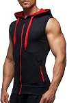 LemonGirl Men's Bodybuilding Sleeveless Hoodie Gym Tank Top