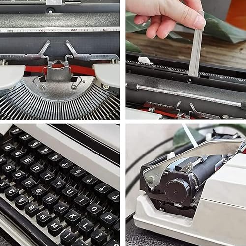 Miniatura 3 de Máquina de escribir manual a la antigua, máquina de escribir, botones flexibles y portátiles, escritura a mano clara, para letras, escritura