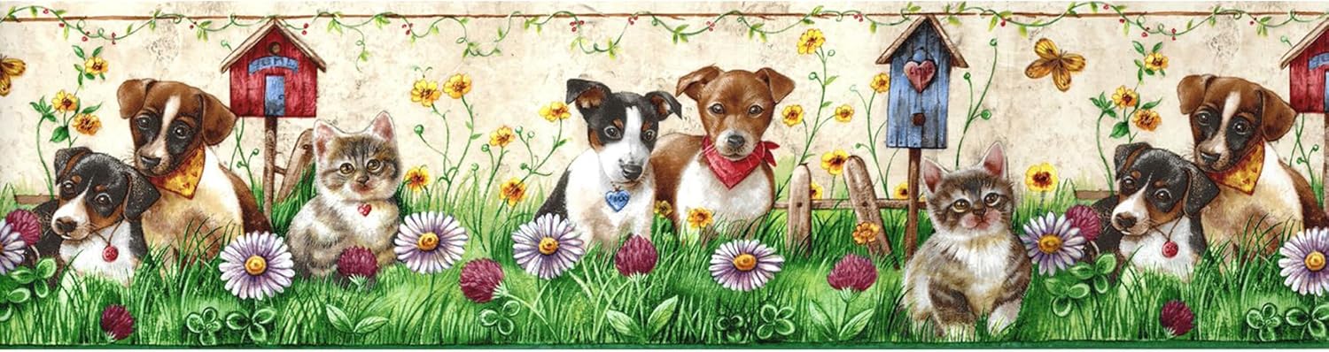Sanitas Puppies & Kittens Wallpaper Border CK062173B