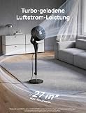 Dreo 20 dB Silent Standing Fan for Bedroom, 42" Pedestal Fans with Remote, 90° Oscillating, 90° Manual Vertical Cooling Fan, 8 Speeds, Adjustable Height, 8H Timer, Child Lock, LED Display[Upgraded] - 3