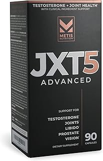 JXT5 Joint Health - 5-in-1 Men's Health Supplement to Libido, Prostate, and Vision - Test Boost, Joint Support, and Improve Energy (90 Capsules)