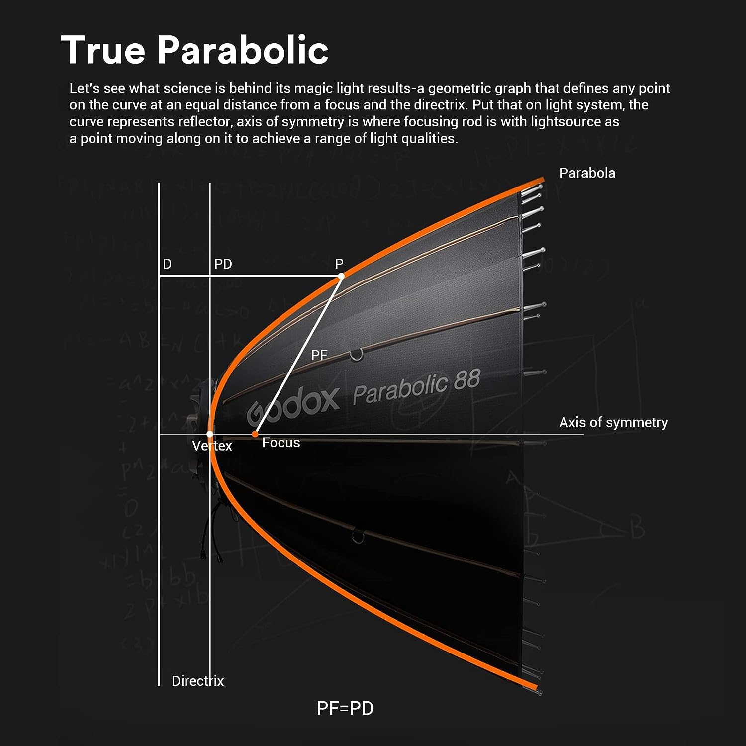 Godox Parabolic P68 zestaw Softbox Parabolic Light Focusing System Soft Parasol i dyfuzor do lamp błyskowych Godox Bowens Mount LED