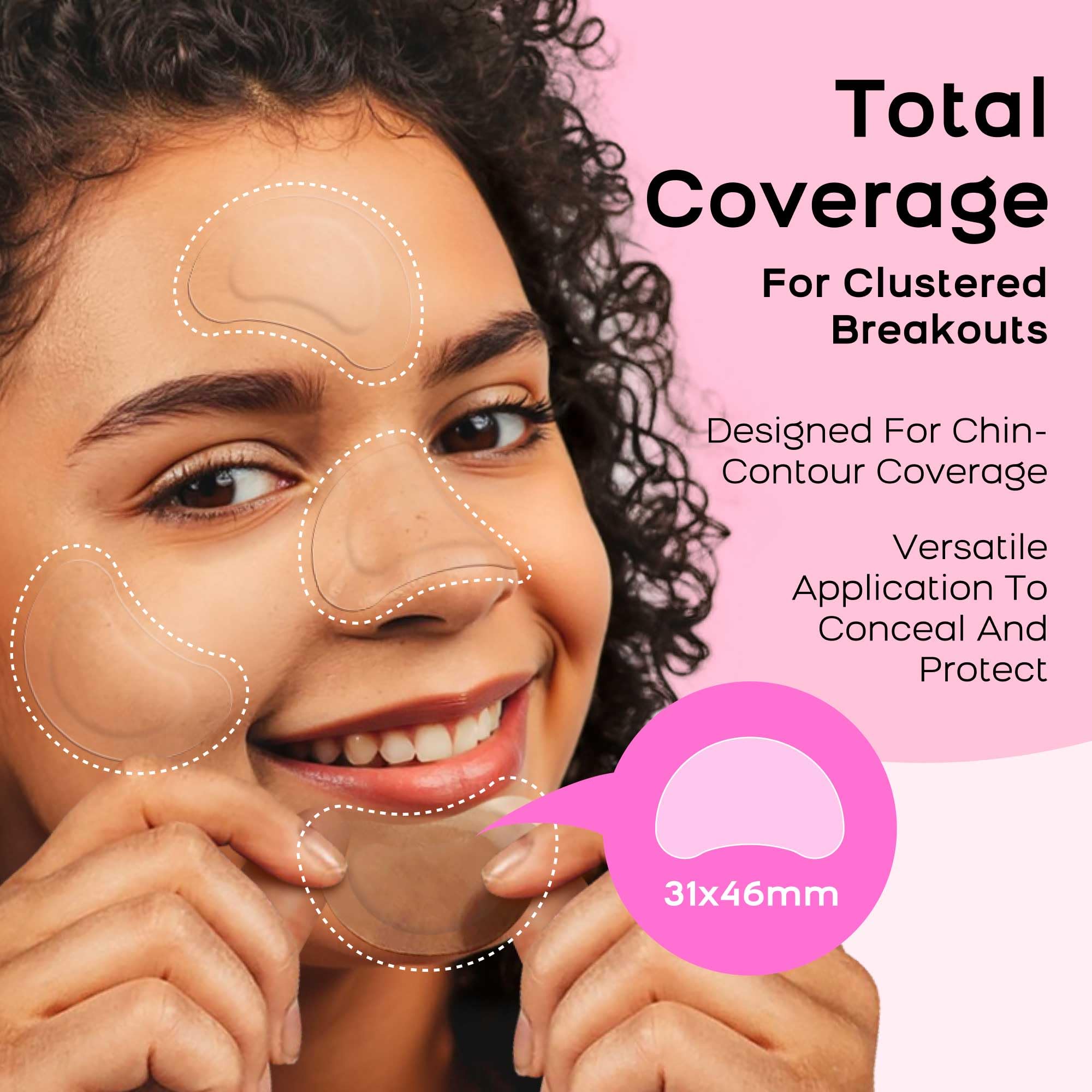 Avapy Hydrocolloid Chin Acne Patches XL | Extra Large Pimple Patches for Face, Chin & Body Breakouts | Tea Tree & Calendula Oil for Blemish & Zit Control | Vegan & Cruelty-Free (12 Count)