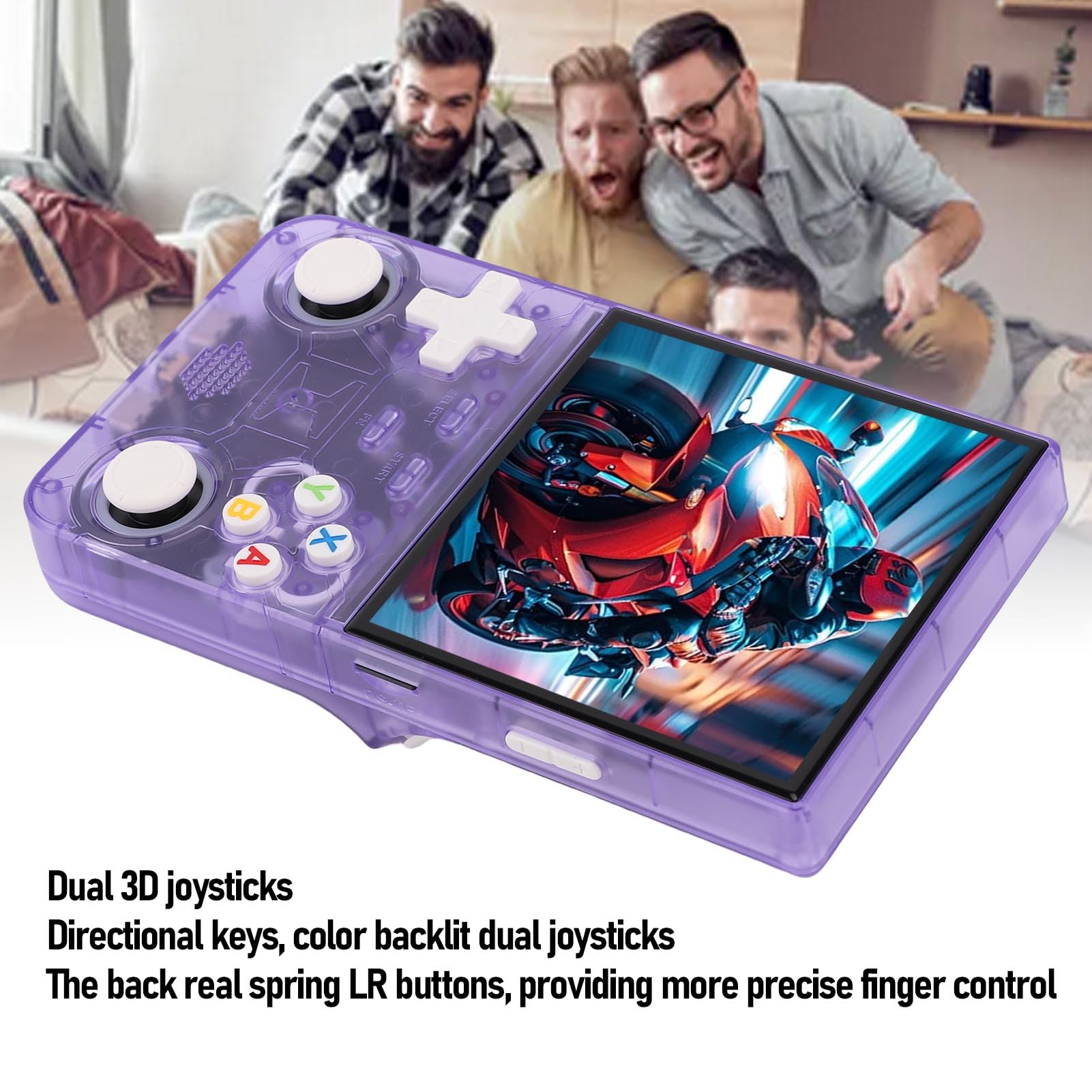 Console di Gioco Portatile Portatile Console di Gioco retrò con Doppio Joystick e Schermo da 4 Pollici per, Batteria da 3500 MAh (64G)