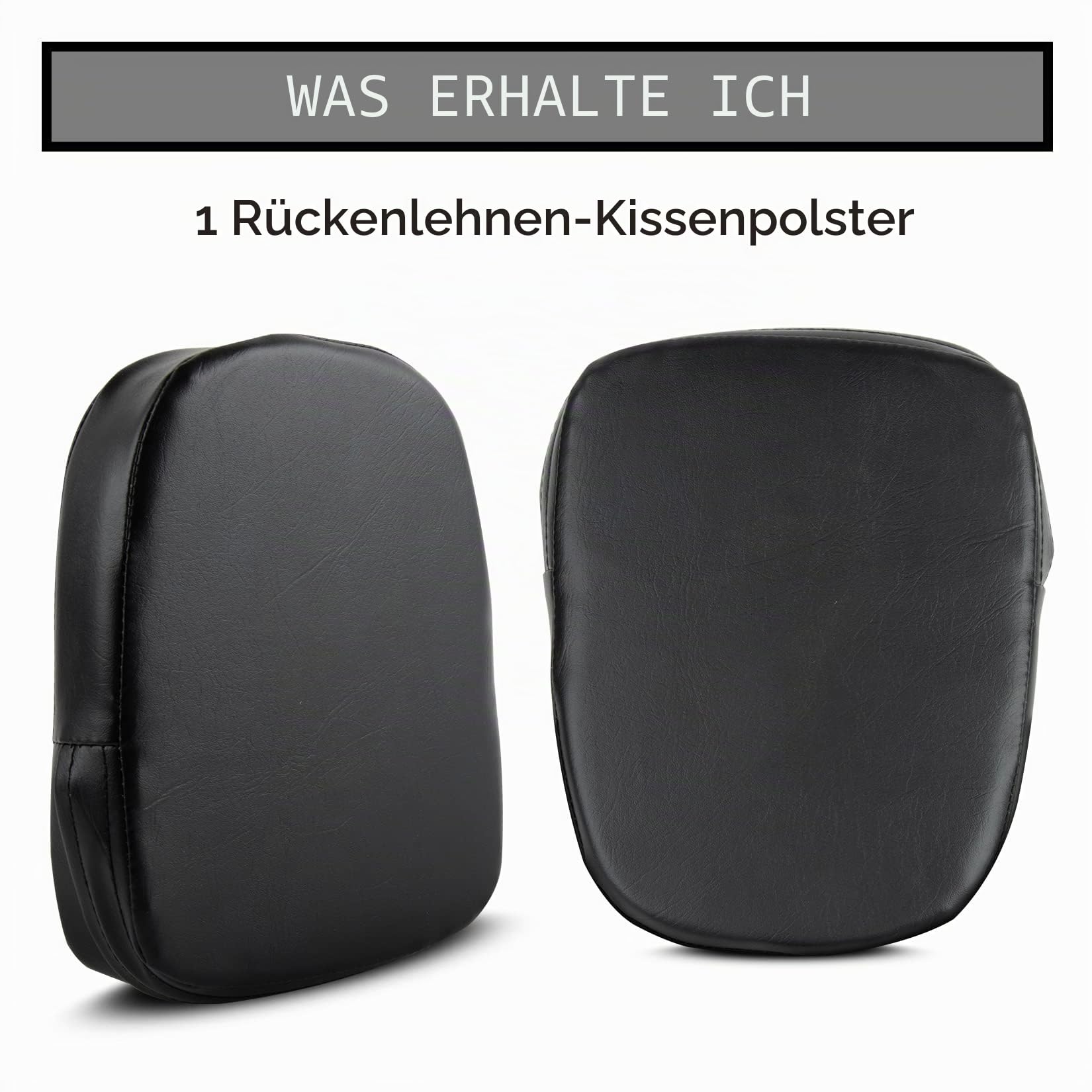 psler Rückenkissen aus Leder, Universal-Rückenkissen für Beifahrer, für Motorradgepäckträger, für die meisten Motorradmodelle (Typ B)