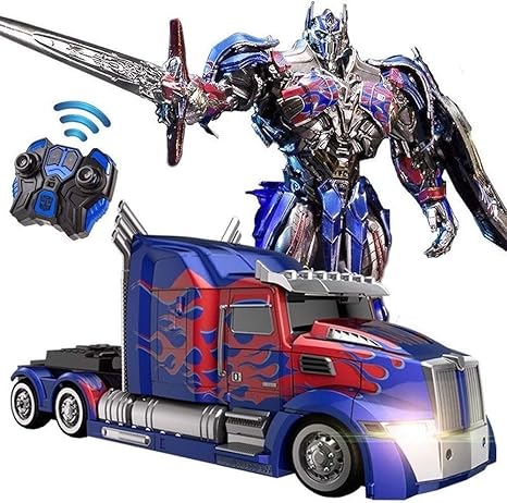 Amazon Co Jp Aiojy ジェスチャーセンシング変形ロボットオプティマスプライムサイバトロンホーネットリモートコントロールおもちゃの車 ワンクリック変形充電式rcトランスフォーマーのおもちゃの車 おもちゃ